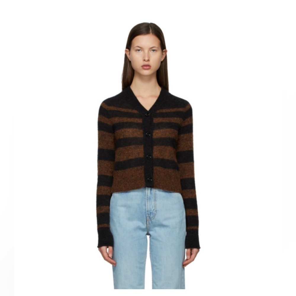 Acne Studios Brown & Grey Alpaca cardigan